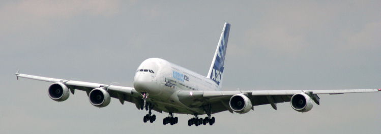 Airbus jet landing